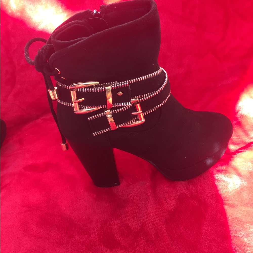 Black platform boots. Size 6.5